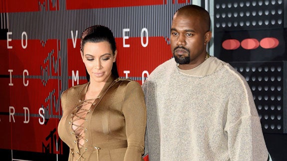Kanye West con Kim Kardashian. 
