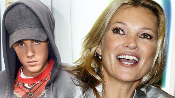 Justin Bieber y Kate Moss.