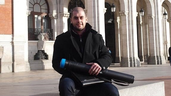 Diego Martín Sánchez, en la Plaza Mayor.