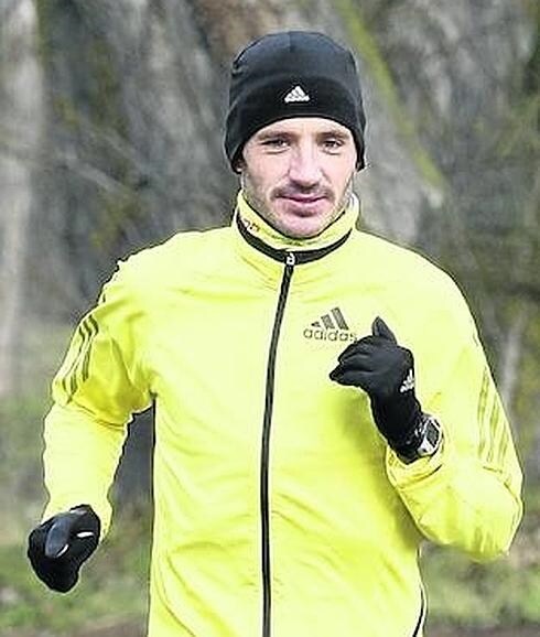 Rafa Iglesias, durante un entrenamiento en Salamanca.