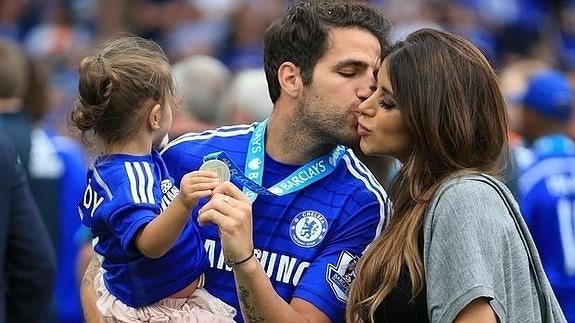 Cesc Fàbregas y su mujer, Daniella Semaan.