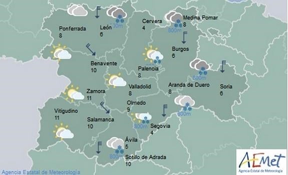 Pronóstico para el lunes 7 de marzo.