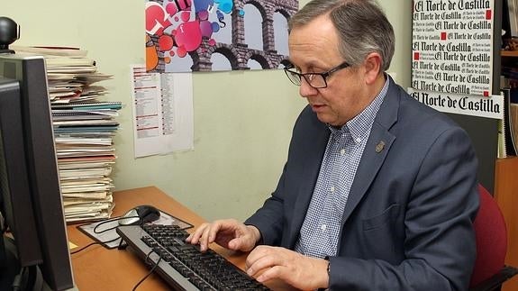 Javier López-Escobar, durante el videochat. Antonio de Torre