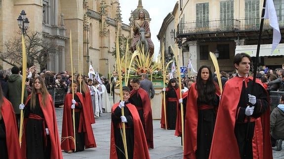 El paso 'Jesús entrando en Jerusalén' o 'La Borriquilla', en la procesión del Domingo de Ramos.