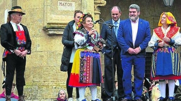 Un momento de la celebración de esta fiesta ayer en Ciudad Rodrigo. 