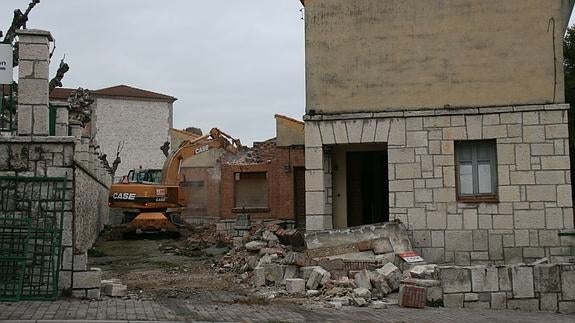 Las obras de demolición, este martes. 