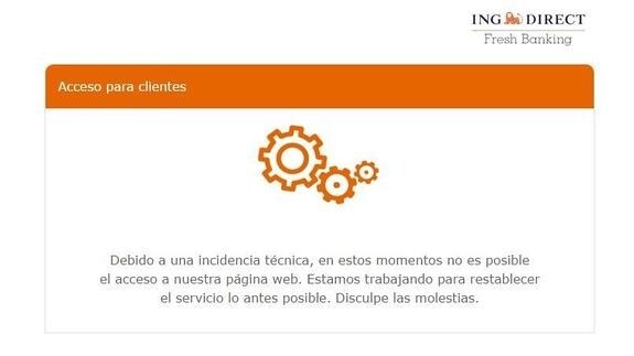 ING Direct recupera el acceso a las cuentas a través de la 'web' y la aplicación