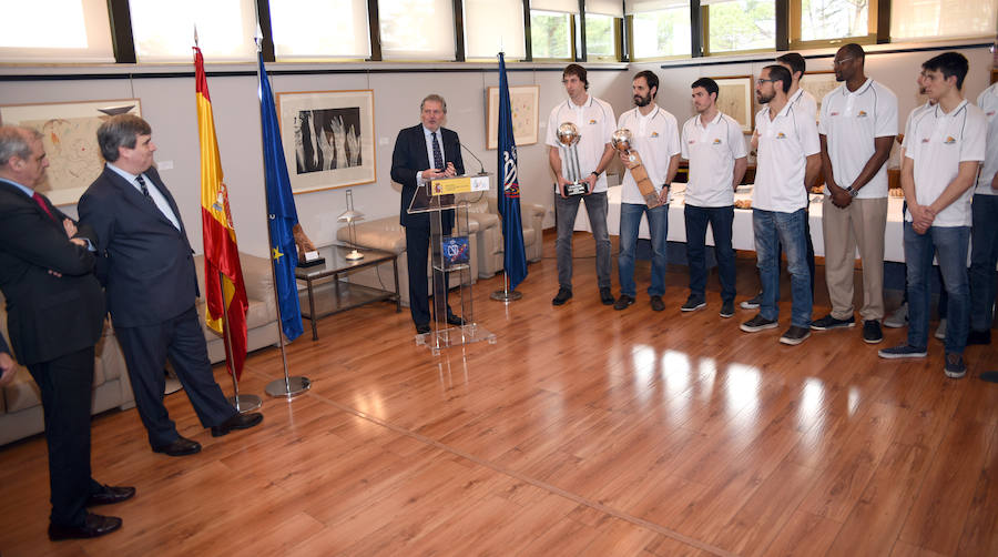 El ministro, durante la recepción al Quesos Cerrato en el Consejo Superior de Deportes.