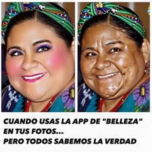La modelo mexicana Wendy González indigna a Rigoberta Menchú tras utilizar una imagen suya para reírse de una aplicación