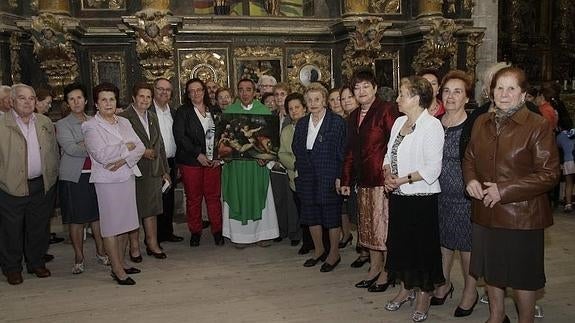 Lantadilla recibe la obra de arte 'Llanto sobre Cristo muerto' de Juan de Villoldo