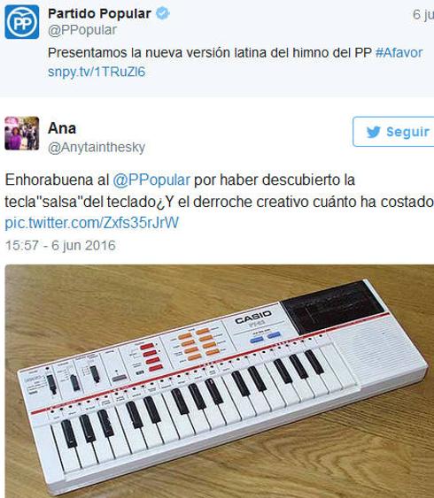 El himno del PP, lo más parodiado en Twitter (por el momento).