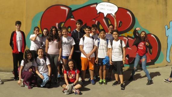 Alumnos del instituto La Merced participantes en la actividad.