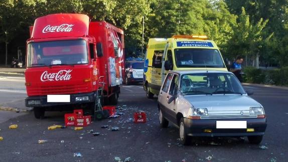 Herido un repartidor al ser atropellado mientras descargaba refrescos en Valladolid