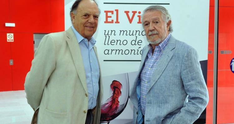 Carlos Falcó, marqués de Griñón, y el enólogo Mariano García, en la UEMC en el curso sobre el vino de 2014
