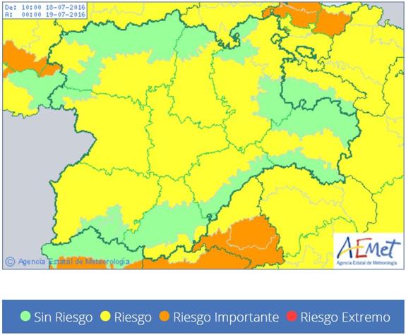 Toda Castilla y León, en alerta amarilla por el calor