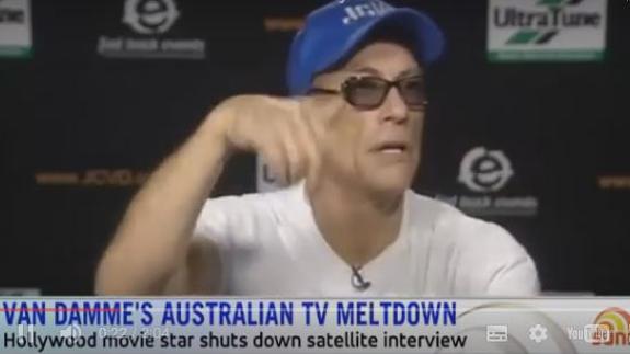 Van Damme se cabrea en una televisión australiana y se marcha en pleno directo