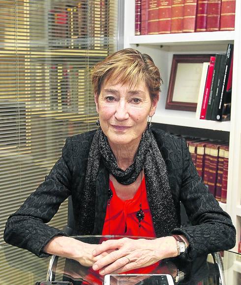 Victoria Ortega en el Colegio de Abogados de Palencia. 