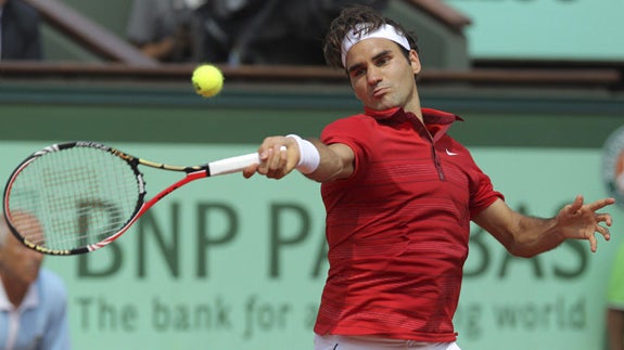 Partido de Roger Federer. 