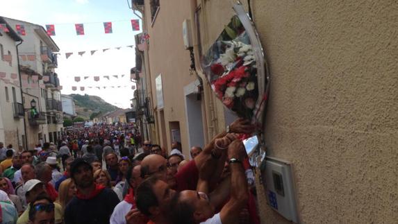 Homenaje al fallecido en Peñafiel el año pasado. 