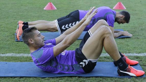 Llorca, durante un entrenamiento en Melgaço. J