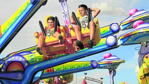 Una atracción de la feria, en unos pasados sanantolines.