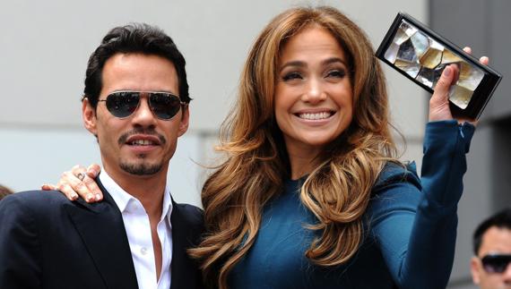 Jennifer López con Marc Anthony.