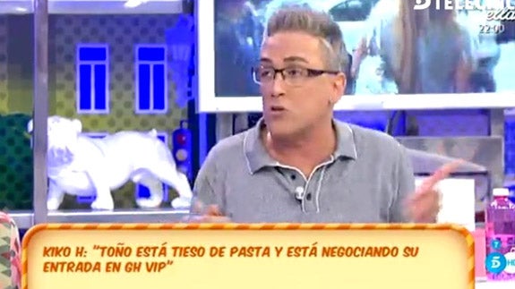 Kiko Hernández asegura que Toño Sanchís quiere entrar en 'GHVIP'.