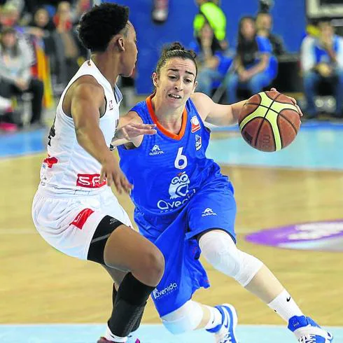Silvia Domínguez, en la semifinal de Copa ante Girona