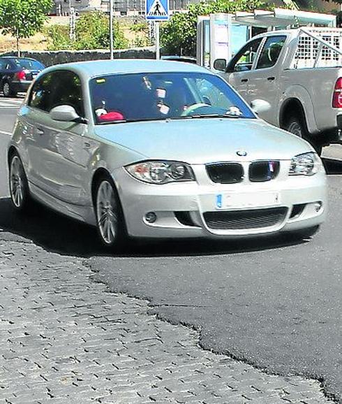 Uno de los baches. 