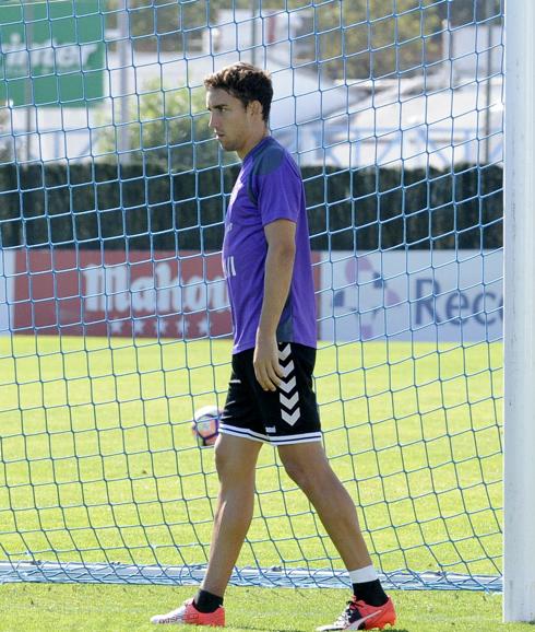 Mata, durante un entrenamiento en los Anexos.