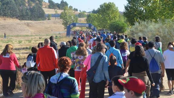 Los andarines, durante la marcha contra el hambre. 