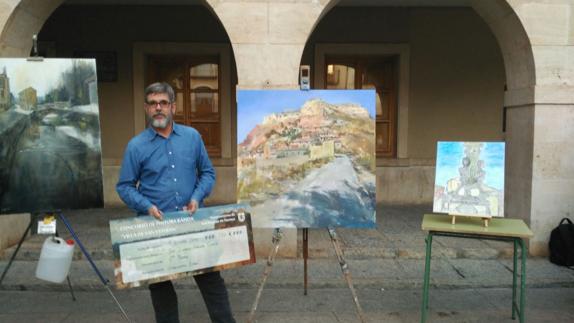José Ignacio Amelivia, primer premio del Concurso de Pintura Rápida ‘Villa de San Esteban’