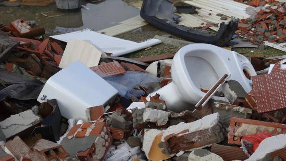 Escombrera ilegal en la provincia.