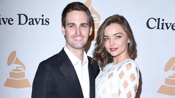 Miranda Kerr con Evan Spiegel.