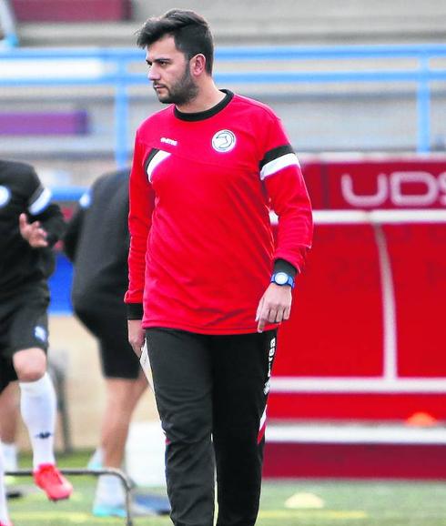 Astu, durante el entrenamiento en el San Casto.