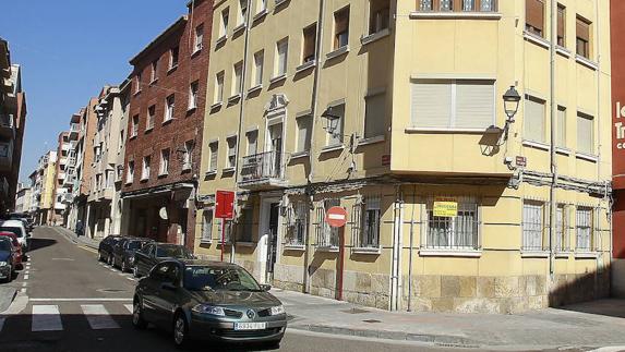 Edificio del casco histórico de Palencia, en la calle Mayor Antigua.