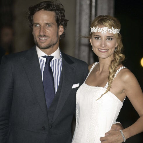 Alba Carrillo y Feliciano López el día de su boda.