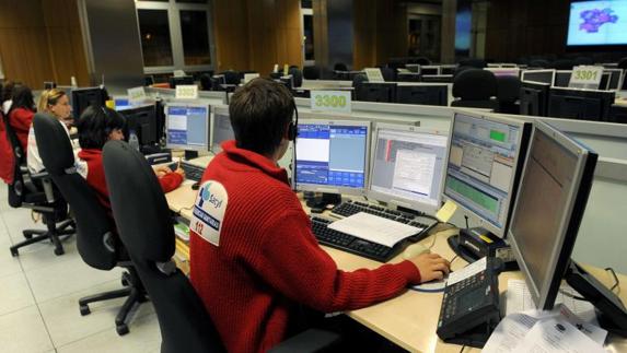 Sala del servicio de Emergencias 112 en Valladolid. 