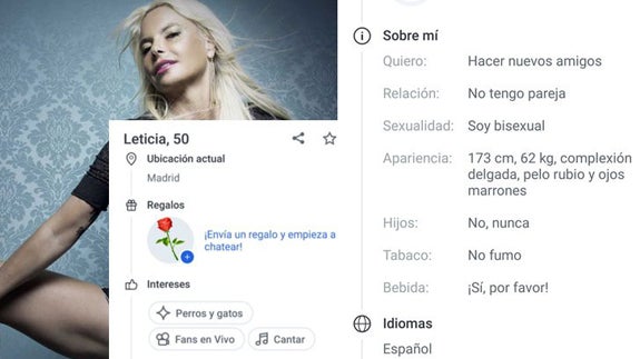 Piratean la identidad de Leticia Sabater en Badoo