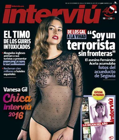 Vanesa Gil, última portada de Interviú en 2016