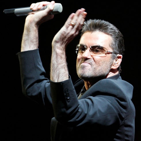 George Michael, durante un concierto. 