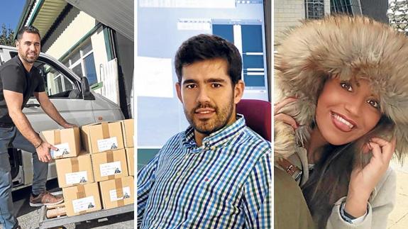 Luis Kardos, sociólogo y estudiante de Finanzas, trabaja como administrativo; Rubén Fernández, ingeniero informático y trabajador de Indra, cursa un máster sobre desarrollo empresarial; y Jael Martín es estudiante de Finanzas y azafata de eventos.