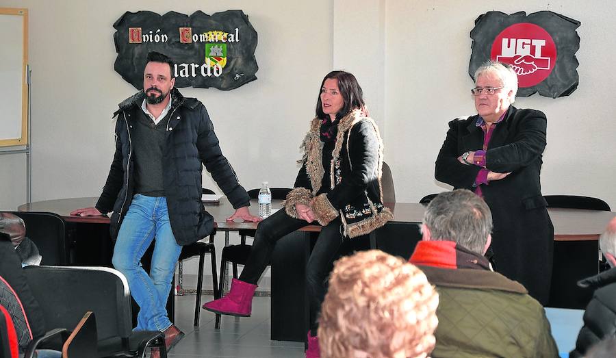 La diputada socialista por Palencia Mari Luz Martínez Seijo, ayer en Guardo. 