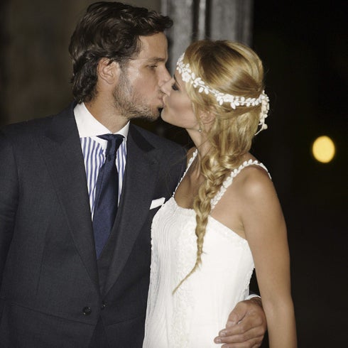 Alba Carrillo y Feliciano López el día de su boda. 