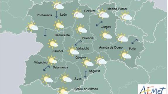 Castilla y León registrará mínimas muy bajas con cota de nieve entre 800-1.000 metros
