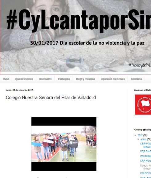 Los colegios de Valladolid cantan por Siria