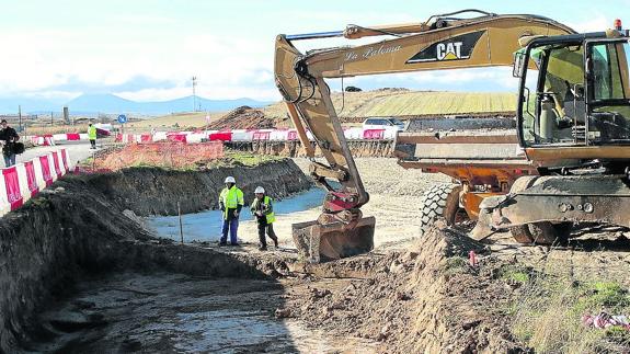 Obras de ampliación de la SG-20. 