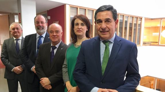 . Julio Sanz, Raquel Sánchez, Aníbal Fernández, Arturo Almansa y Antonio García Quintana..