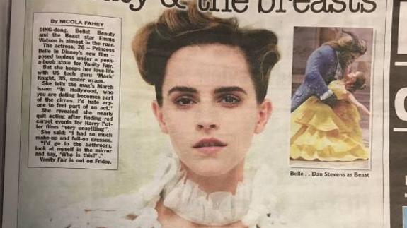 Emma Watson, criticada en las redes por unas fotos sin sujetador
