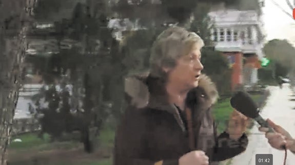 La madre de Feliciano López durante la entrevista. 